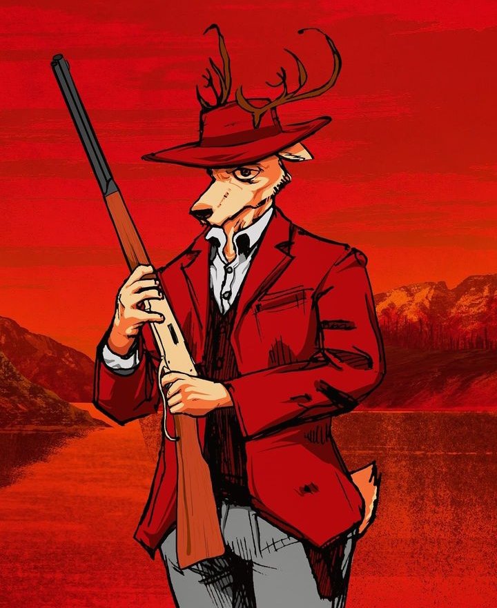 coldcoldfox's tweet photo. @chloeworthyart some beastars guys in the red dead 2 style :> https://t.co/5kjXzYfOAF