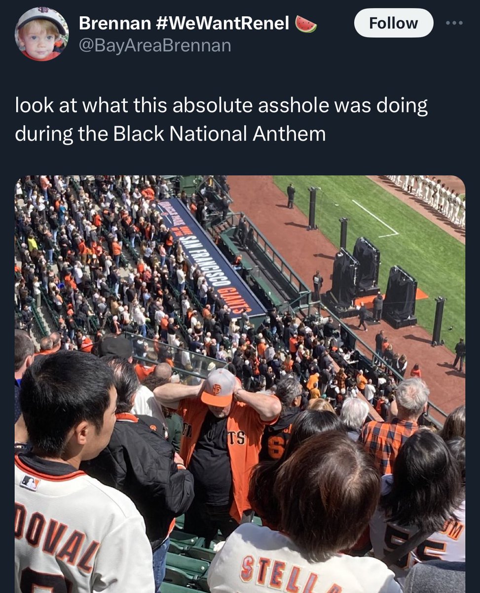 iamyesyouareno's tweet photo. Nice work, keep it up! 

No such thing as a black nation anthem. https://t.co/GdWyXGPmyE