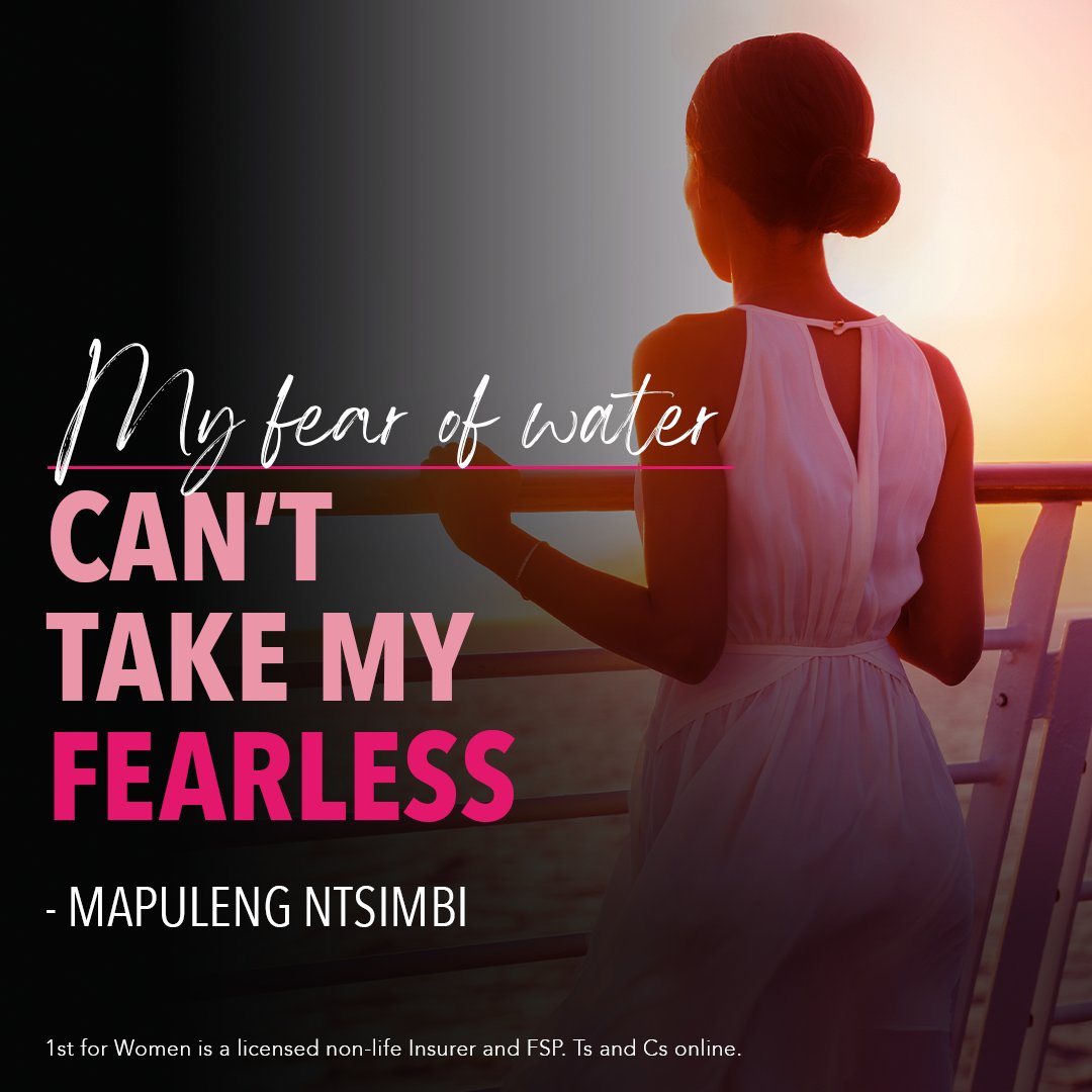 “I am excited to face my fear of water by taking a boat cruise.” - Mapuleng Ntsimbi 💪Share how you are facing one of your fears in the comments below. #Choose1stForWomen #ChooseFearless #QOTD