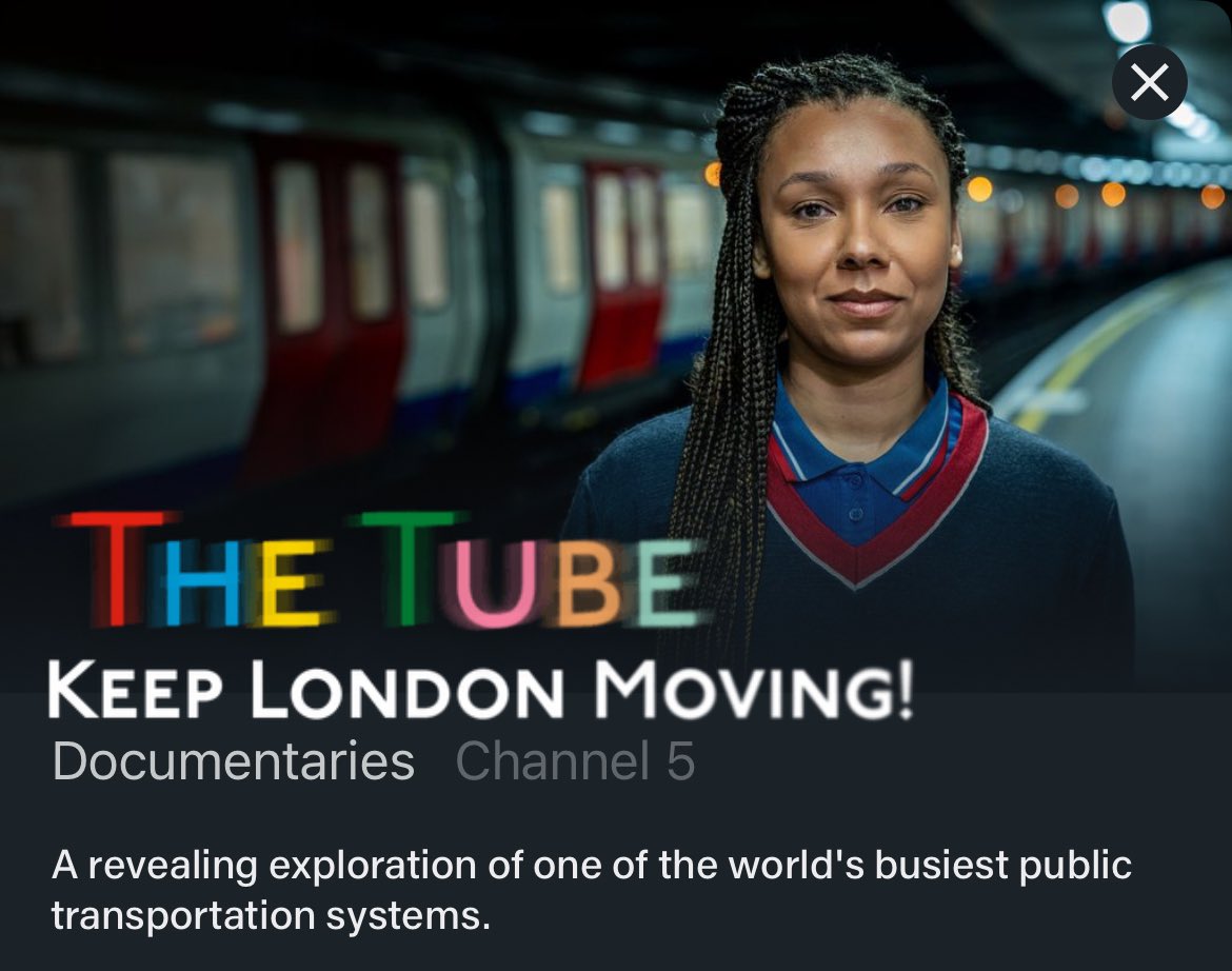 Tune into ‘The Tube: Keep London Moving!’ every Sunday at 8pm, on @channel5_tv @middlechildtv
