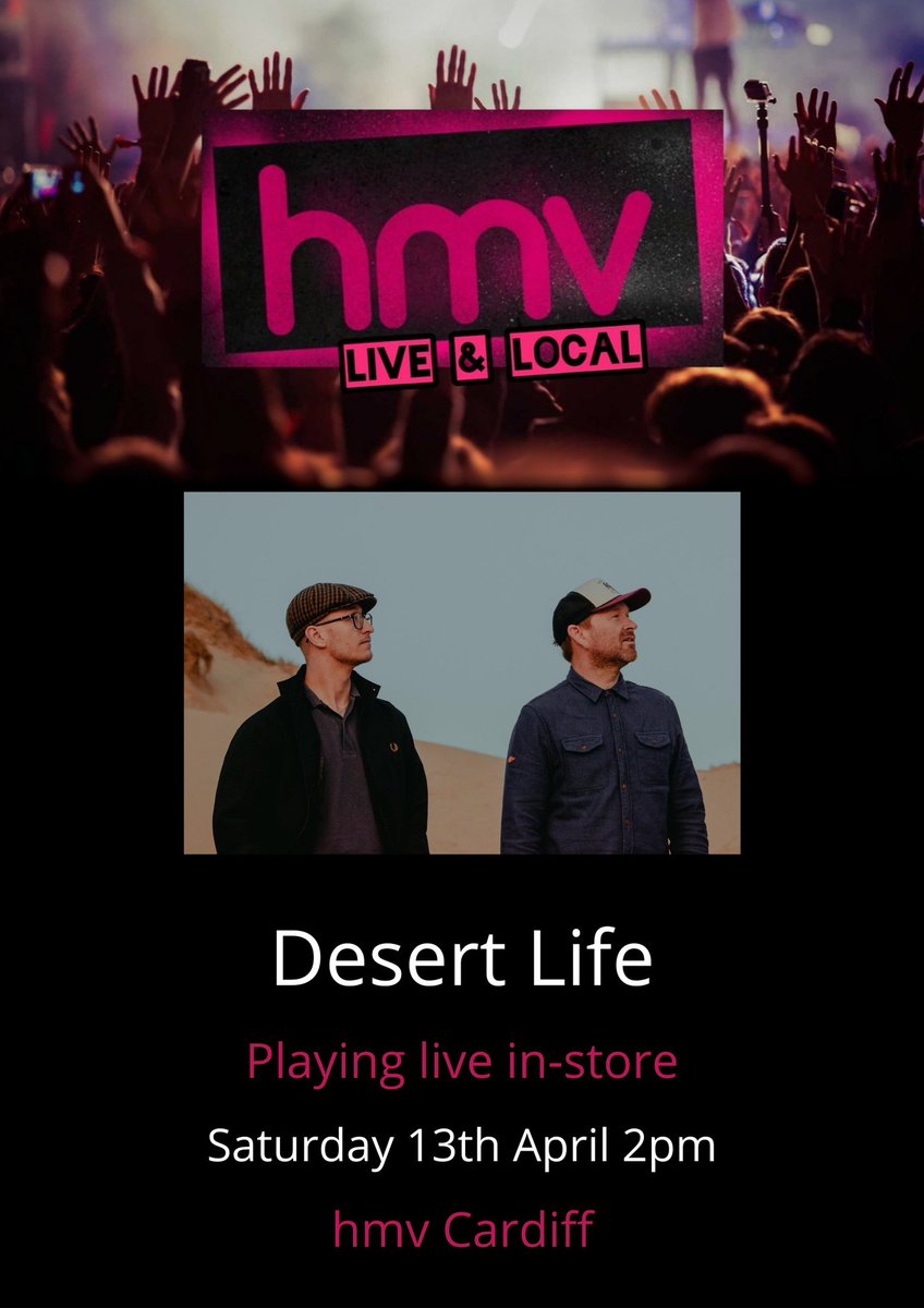 We’re playing in-store @hmvCardiff on Saturday 13th (2pm). It’s a real “pinch me” moment, as I’ve spent so much time (& money) at HMV in my life. If you’re in the area, it would be great to see you there. #Cardiff #Wales