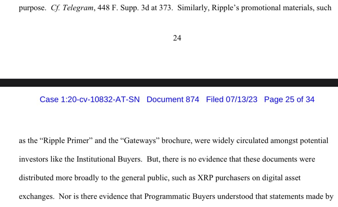 With that in mind especially the species of  FUD that attacks the Torres decision I refer to the following comment of Judge Failla in her recent decision in the Coinbase matter:

“Finally, in assessing the circumstances surrounding the sale of a crypto-
asset, courts should look