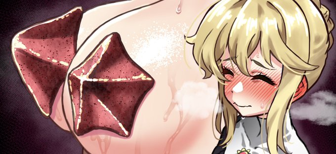 Skeb進捗、乳首舐りヒトデ絵 