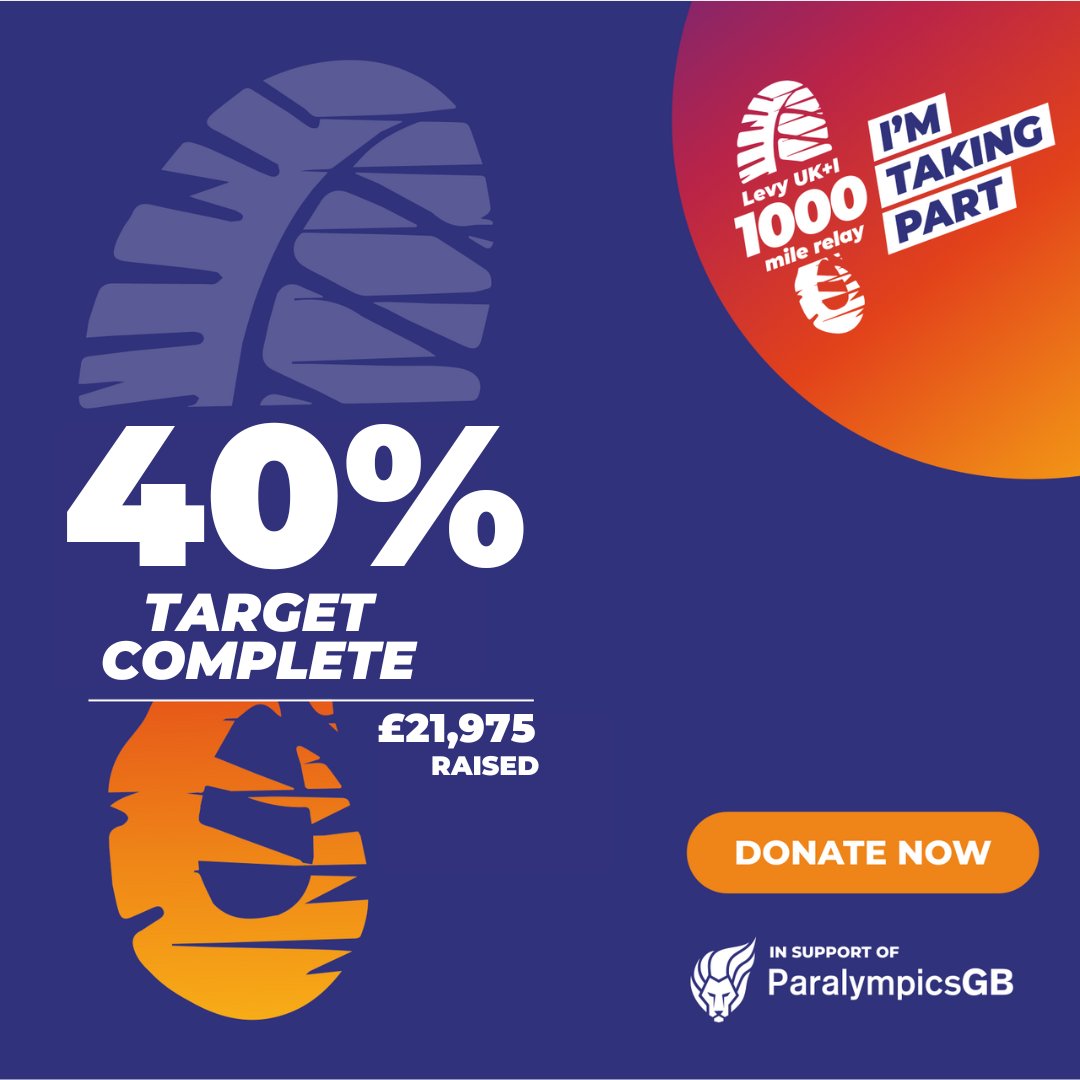 We’re almost halfway there, having raised £21,975 out of our £50,000 target to support @ParalympicsGB on their journey to the Olympic Games in Paris this year! A heartfelt thank you for your unwavering support so far. 👏👏👏