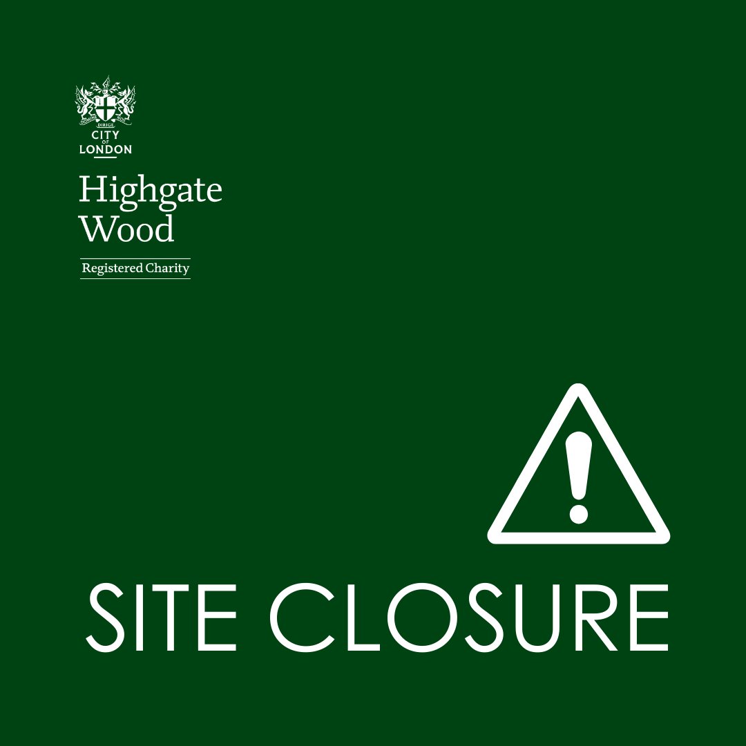 Highgate Wood is currently closed due to the high winds. We're hoping to reopen between 4 and 5pm.