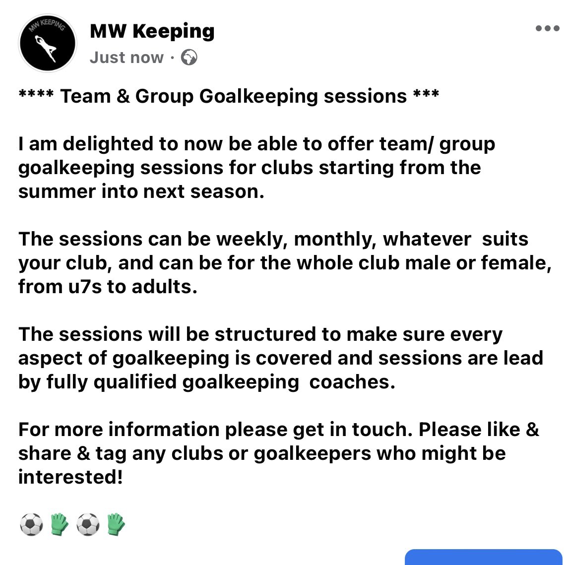 A fantastic opportunity for Gk coaching in East Yorkshire area. Structured sessions for all Gks at your club. Please drop me a DM for any more info! Please like & RT! ⚽️🧤⚽️🧤