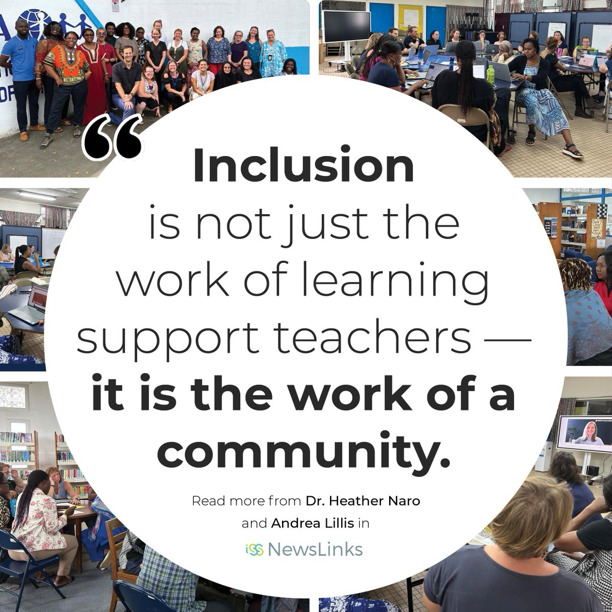 Dr. Heather Naro and Andrea Lillis share the International Community School of Abidjan's journey to build a more inclusive environment where all learners can flourish. Read in #ISSedu NewsLinks at iss.education/NL24-Embracing… @seniaworldwide #IntlEd #Inclusion