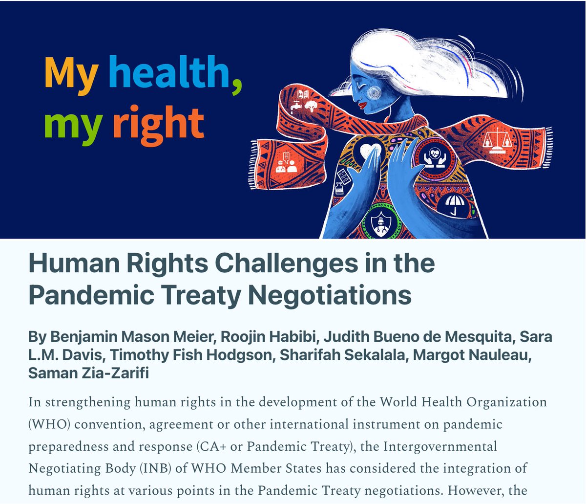 As @WHO commemorates #WorldHealthDay by celebrating human rights in global health who.int/campaigns/worl…, WHO Member States face a crucial test – ensuring #HumanRights are not abandoned in the #PandemicAgreement. Learn about the civil society campaign at pandemiccsa.org