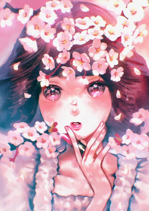 「pink flower pink theme」 illustration images(Latest)