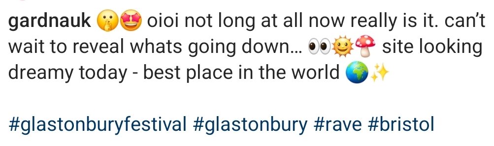 🚨 SELF CONFIRM 🚨 

Well.... heavy hint from <a href="/gardnauk/">Gardna 👽🌍</a>
🤫 
#Glastonbury