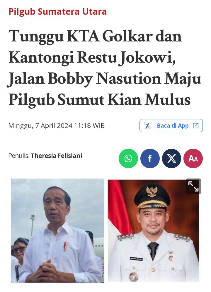 Otak atik Golkar untuk memuluskan Politik Dinasti, buat anak dan anak mantu apa sih yang gak bisa buat Mukidi. Semua pasti dapat jatah jabatan.