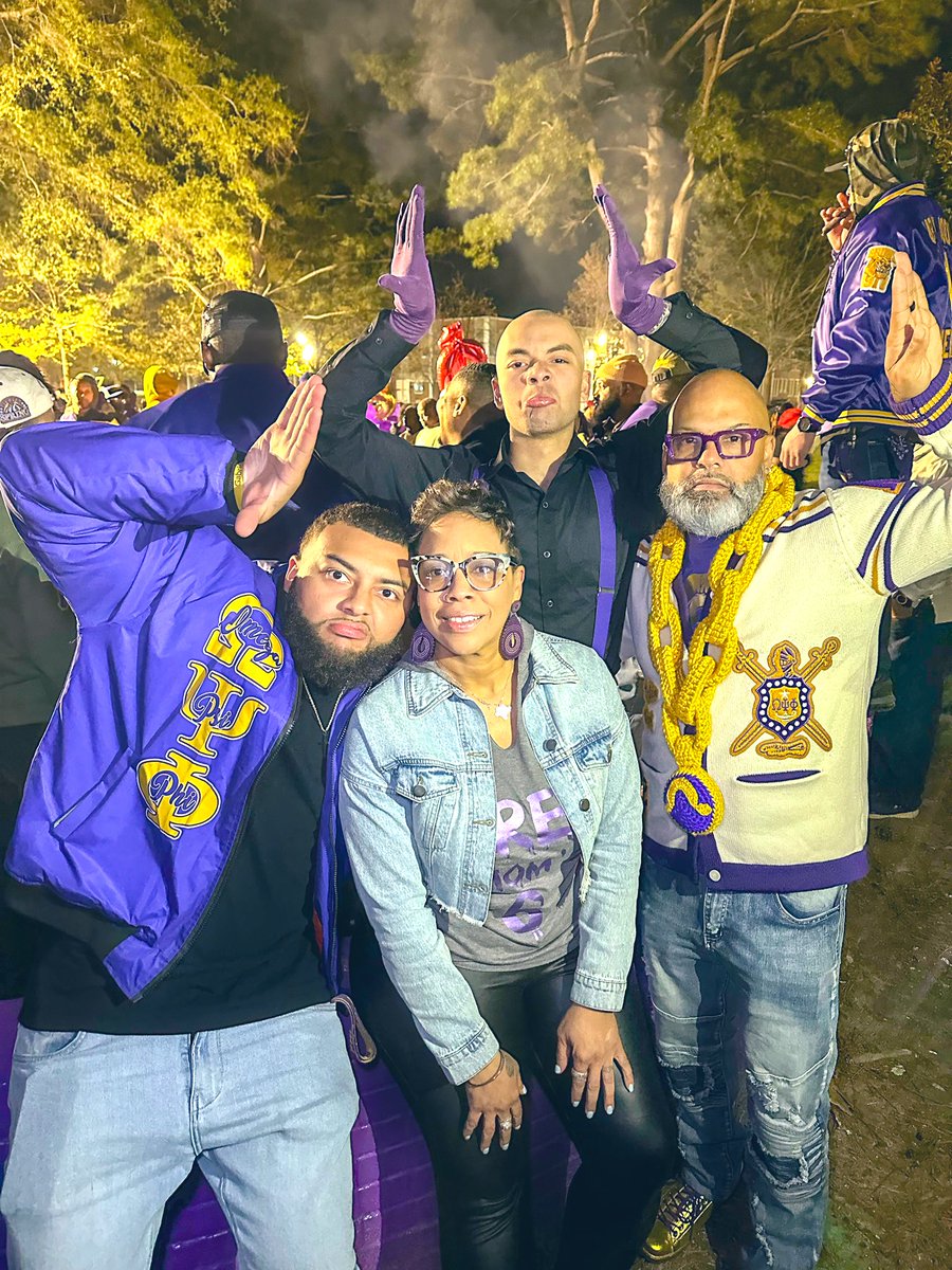 My 💜 is incredibly full as my youngest crossed those burning sandz into Omega 🐶⚡️land! Much love to Da Lumber Company, Lambda Gamma at Elizabeth City State University for guiding him into the fold! #OmegaPsiPhi #LG #Mighty6thD #LEGACYX2 #ECSU #HBCU #HonorStudent