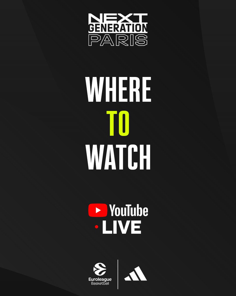 We’re live in 5 minutes ⏱️ 

Day 3 of#AdidasNGT Paris, link below to tune in 👇