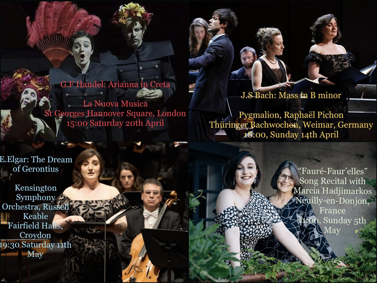 🎼 🎵🎶 COMING UP APRIL/MAY 🎶🎵 Photo Credits: 1. Opéra de Lorraine 2020 2. Sinfonica de Galicia 2023 3. Caroline Doutre/Festival de Pâques 4.Seb Geo