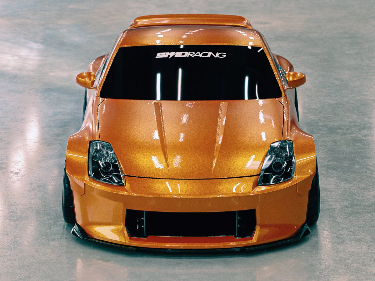 Z33に、フロントはGTR、リアは911GT3のデザインを合わせてみました