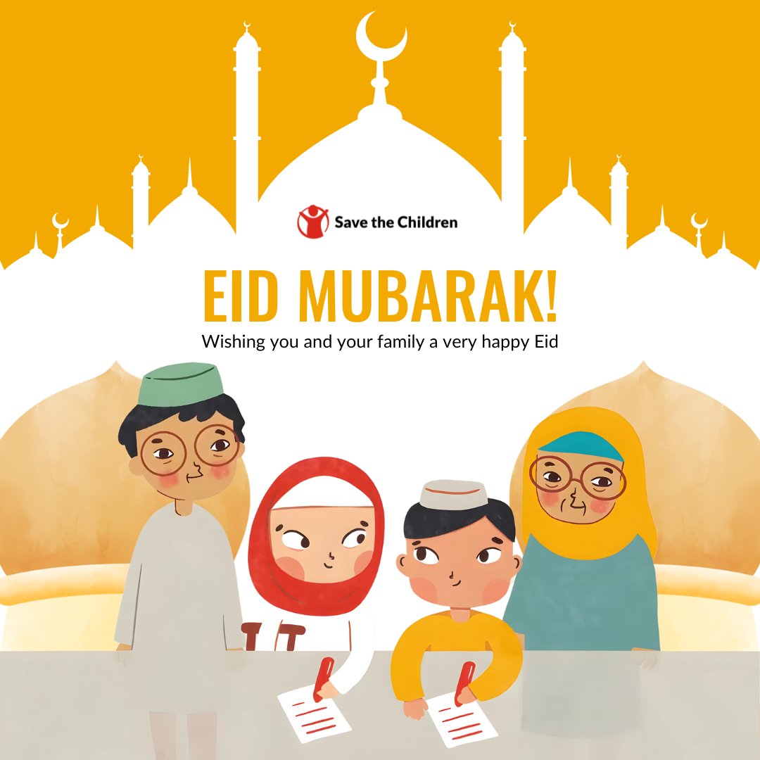 Eid Mubarak to all Muslim families celebrating the end of the month-long fasting of Ramadan! 🌙✨ On this blessed day, let's welcome the joy of loving and creating cherished moments with our family. #ForAndWithChildren