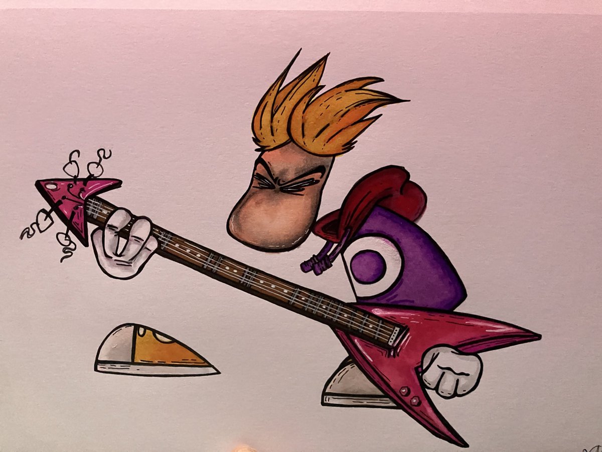 Had fun drawing #Rayman! Been replaying the games and wishing we could get a new one! #Art #Markers #create