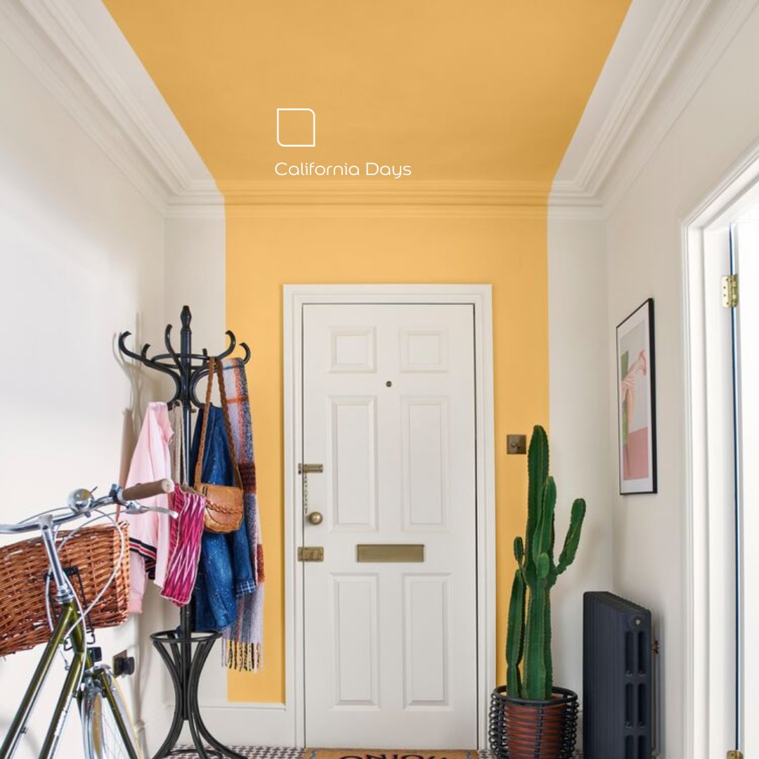 Redefine the fifth wall with a fresh coat of paint! 😍 Let's expand your creativity at home by painting the ceiling. With our walls and ceilings range of bold hues, let your imagination soar high above. 🎨 California Days/ Heartwood/ Polished Pebble