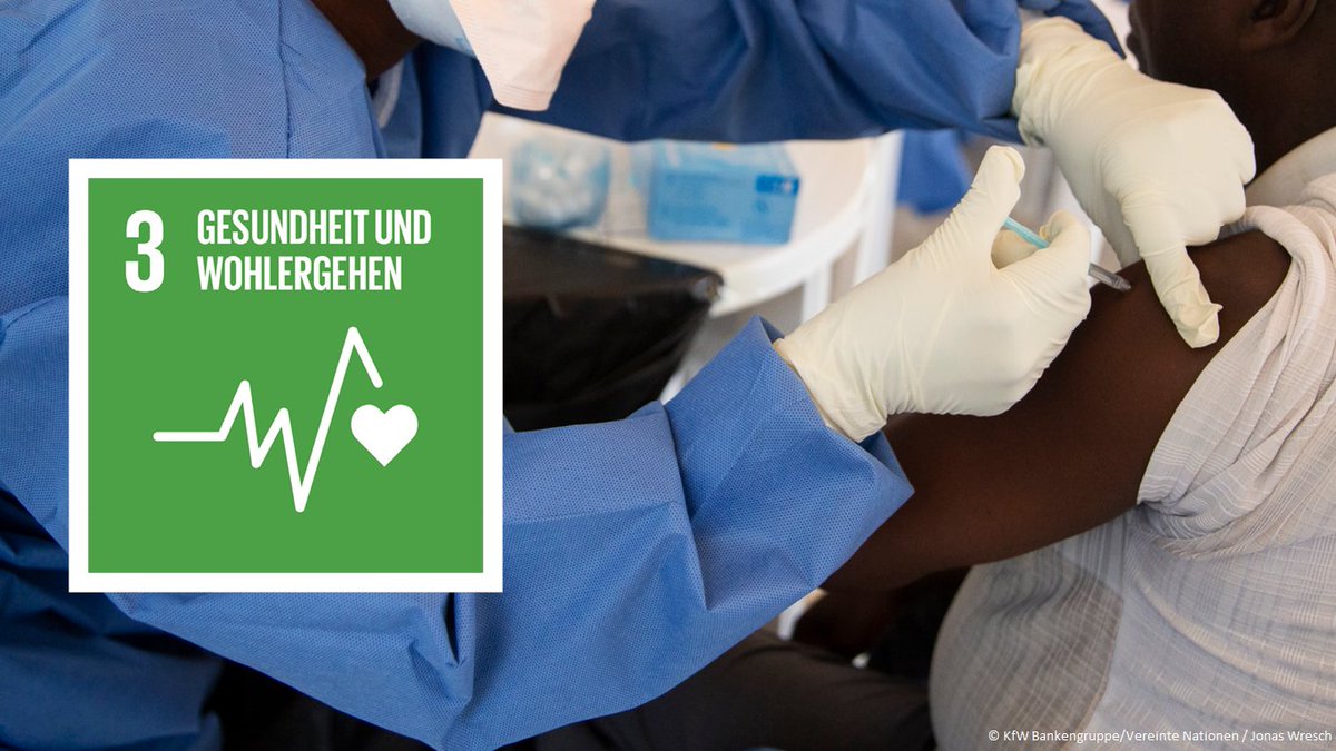 Um SDG 3 zu erreichen, braucht es globale Anstrengungen. Die @KfW_FZ leistete 2023 mit rund 970 Mio. € einen Beitrag zur Gesundheit der Menschen in den Partnerländern. #SDG3 #Weltgesundheitstag kfw-entwicklungsbank.de/s/dezBXhWY