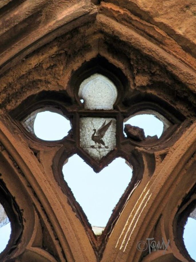 This little stained glass Liver Bird was located at St Luke's Church. It managed to survive the catastrophic bombing Liverpool experienced during the Second World War! Where else have you seen Liver Birds in the city? Let us know in the comments #getabirdseyeview #rlb360