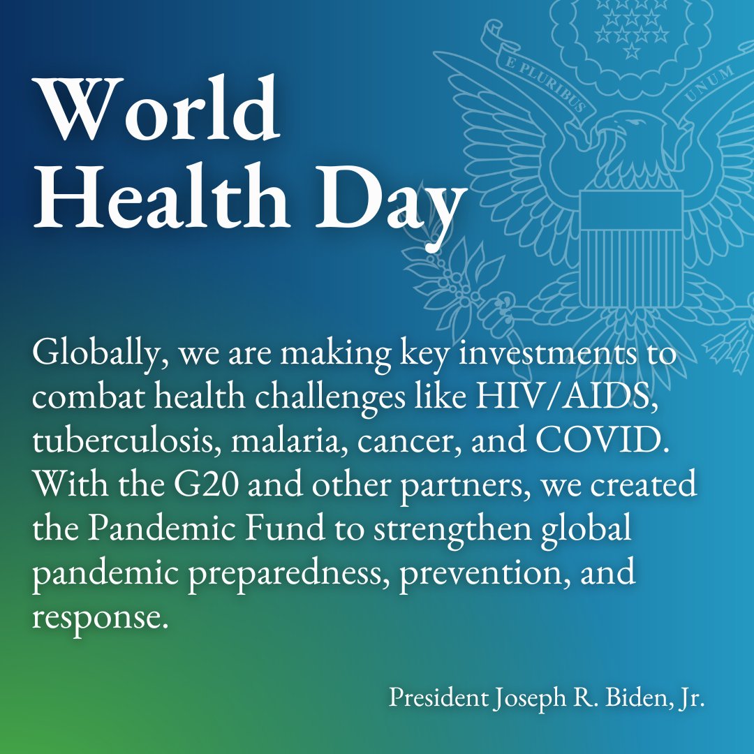 #MyHealthMyRight is the theme of this year's World Health Day. Working together, we can improve global health!