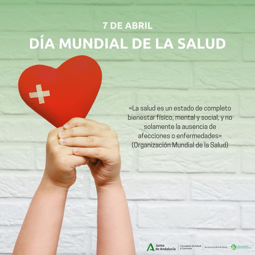 ℹ️ En este Día Mundial de la Salud tenemos un mensaje de la OMS: 👉 «La salud es un estado de completo bienestar físico, mental y social, y no solamente la ausencia de afecciones o enfermedades» #ASNC