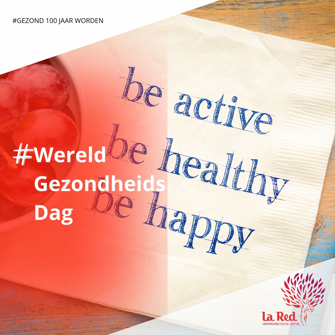 Vandaag is het #WereldGezondheidsDag.

➡️ 𝗧𝗶𝗽 𝘃𝗮𝗻 𝗟𝗮 𝗥𝗲𝗱: investeer in je netwerk! Je blijft er gezond en gelukkig bij. 
Wat je precies moet doen om gezond 100 te worden met je netwerk? Dat lees je in onze blog: 
lared.nl/2022/12/gezond…