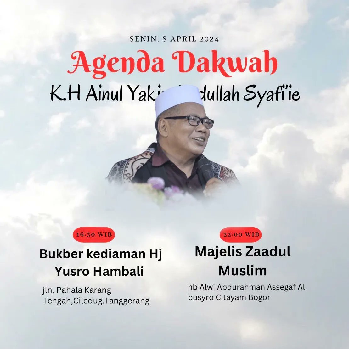 Jangan kasih kendoor... diakhir Romadhon Kareem Syiar Dakwah Ayahandaku Alm KH Abdullah Syafi'ie serta As-syafi'iyah tetap berlanjut ..! SALAM PERJUANGAN 💪 Malam 29' Romadhon Kareem ada AYAS di ZM