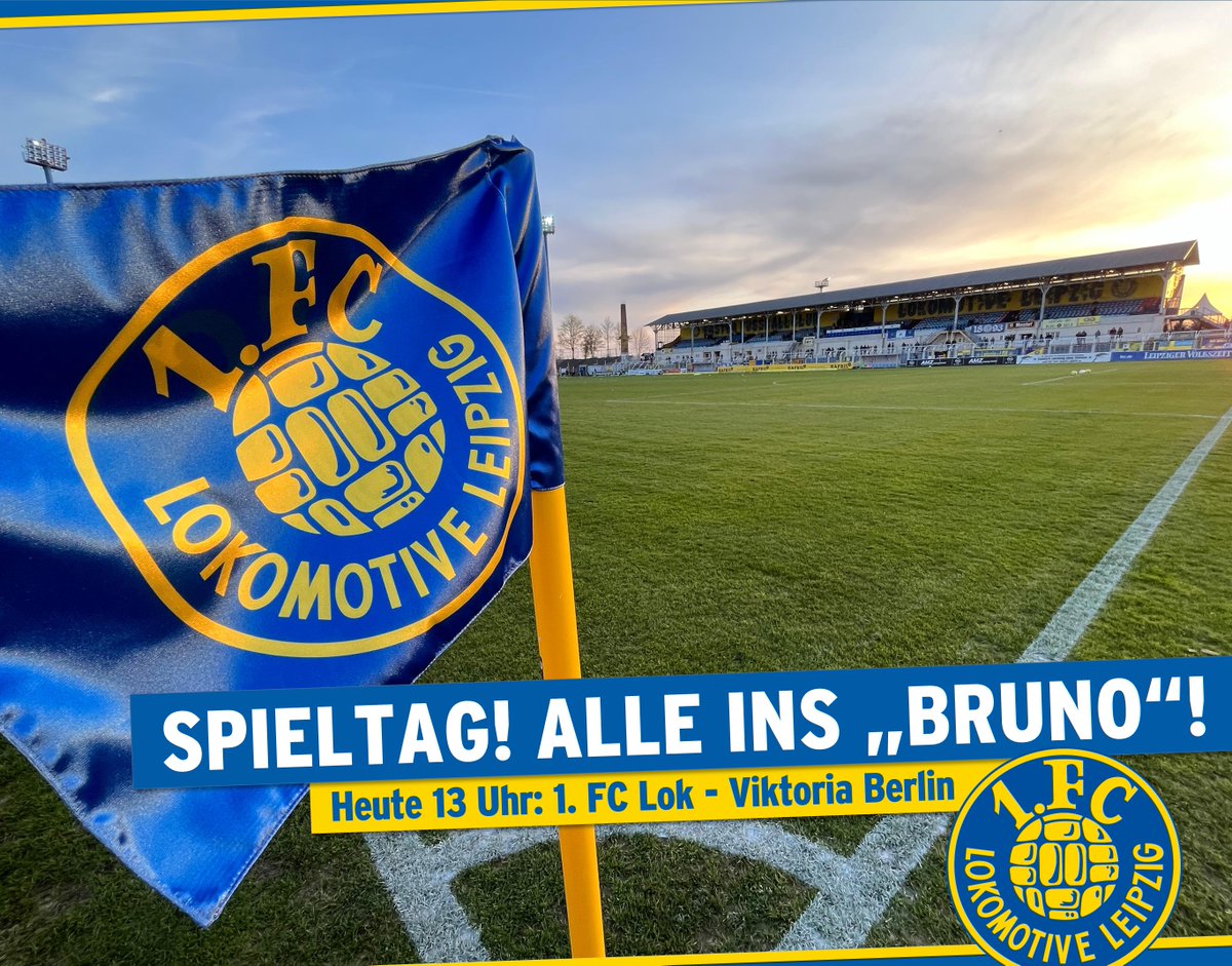 SPIELTAG! ALLE INS 'BRUNO'! 💙💛 🚗🚕🚌 🚂🚃🚃🚃 🏆: #Regionalliga Nordost 🆚: Viktoria Berlin 🏟️: Bruno-Plache-Stadion 🕐: 13 Uhr 🎫: bit.ly/Lok-Tickets 📻: lokruf-radio.de Live-Ticker: tinyurl.com/WhatsAppLok #️⃣: #LOKVIK #fußballpur #leipzig