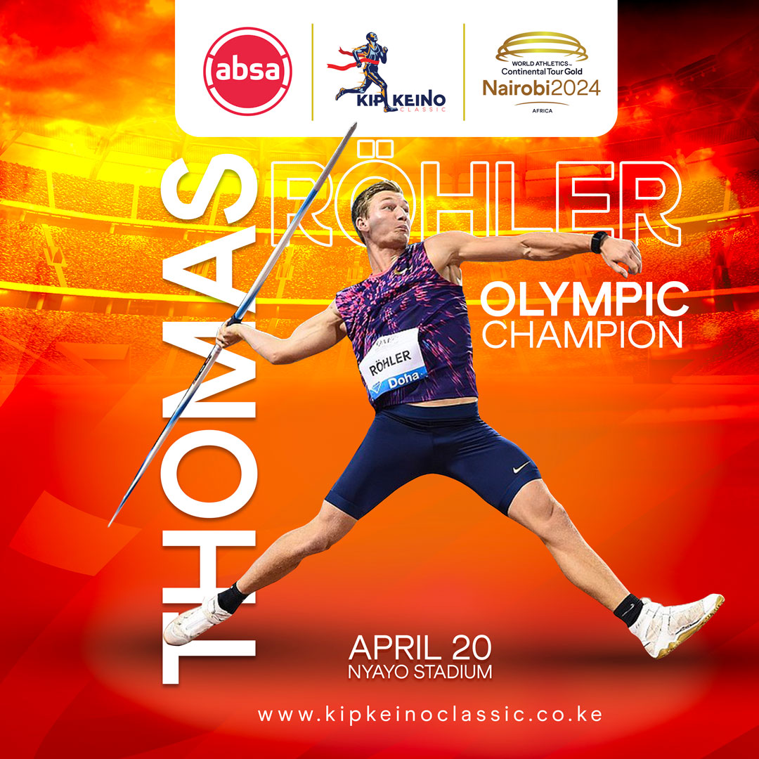 Olympic greatness comes to #AbsaKipkeinoClassic2024 'Nothing better than some fine-hit sticking throws' ~ @thomasroehler #TwendeNyayoStadium