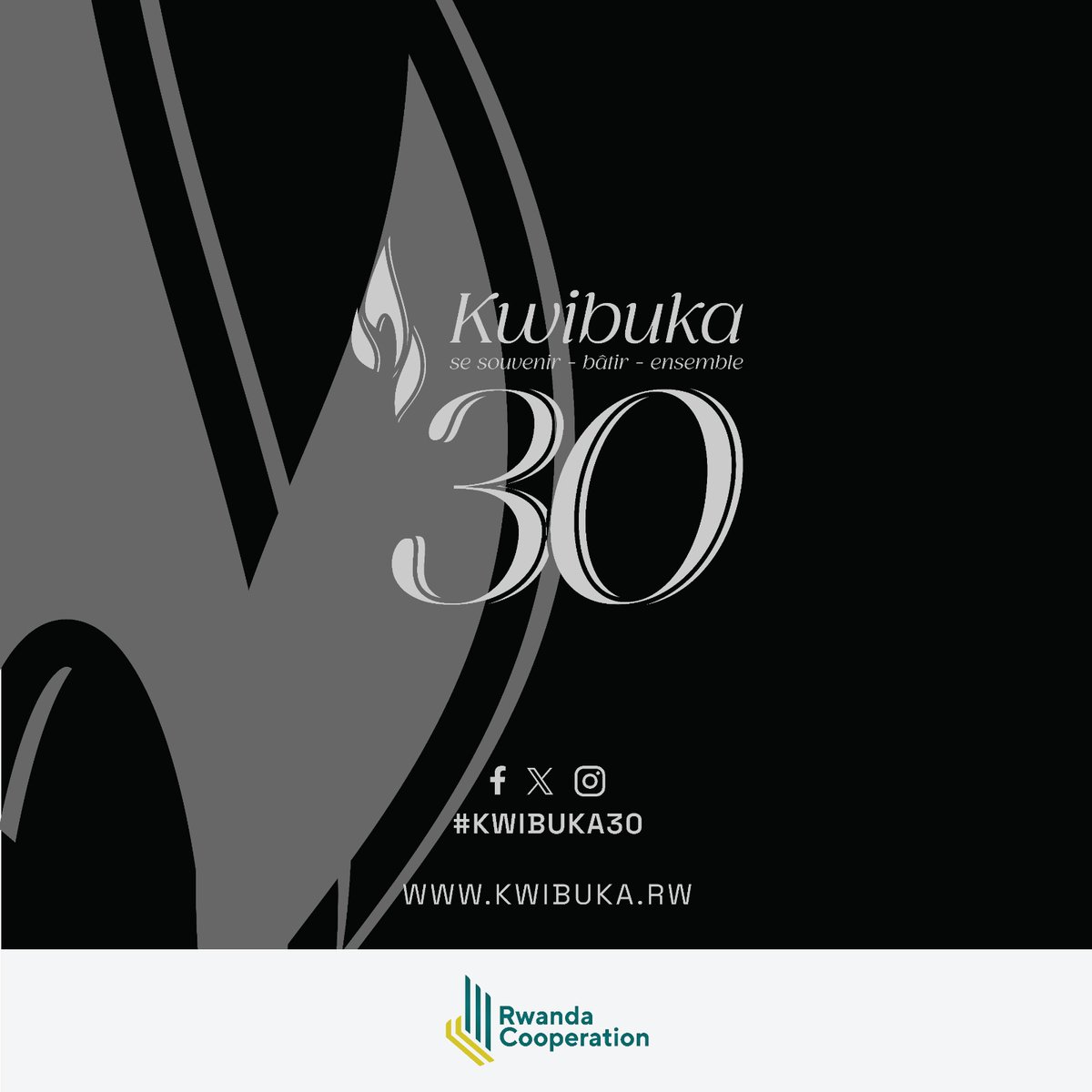 Cooperation_RW's tweet photo. Rwanda Cooperation joins all Rwandans as we observe the 30th commemoration of the 1994 Genocide Against the Tutsi.
As we honor &amp; reflect on the lives of our loved ones, may we always keep their memory alive, through our irreversible commitment: remember - unite - renew #Kwibuka30 https://t.co/TSur8b0nNP