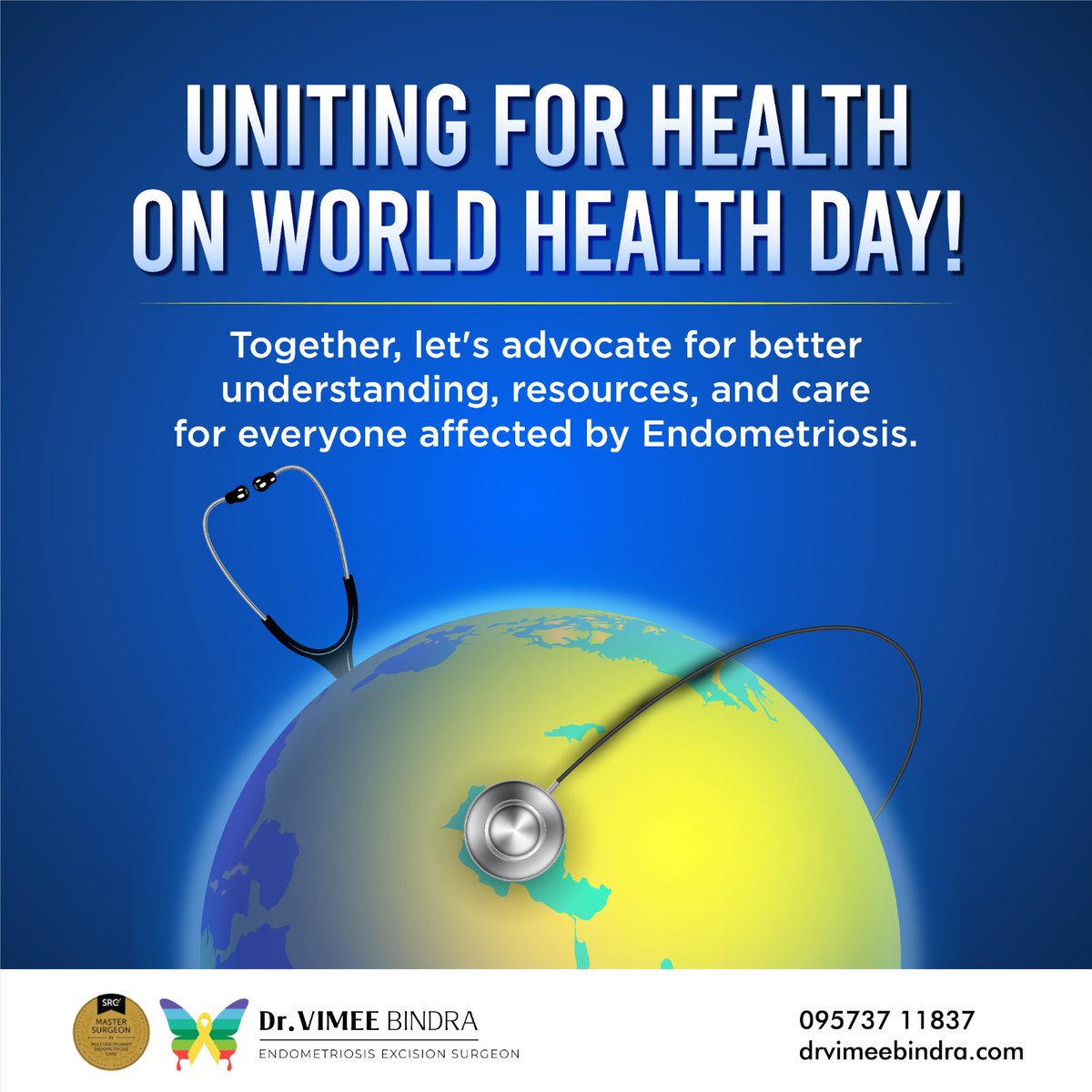 Let's come together on World Health Day to shine a light on Endometriosis care. Every voice, every action contributes to the healing journey. Together, we can make a difference! 

#drvimeebindra #endocrusader #gynecologist #endocare #endometriosis #endodiet #pcos #chronicillness