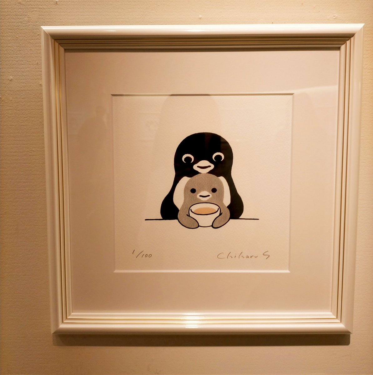 【2日間限定値下げ！】ペンギンとミルクティー_坂崎千春_さかざきちはる_版画 ☕新作版画のご案内☕ 「ペンギンとミルクティー」 詳細はこちらから