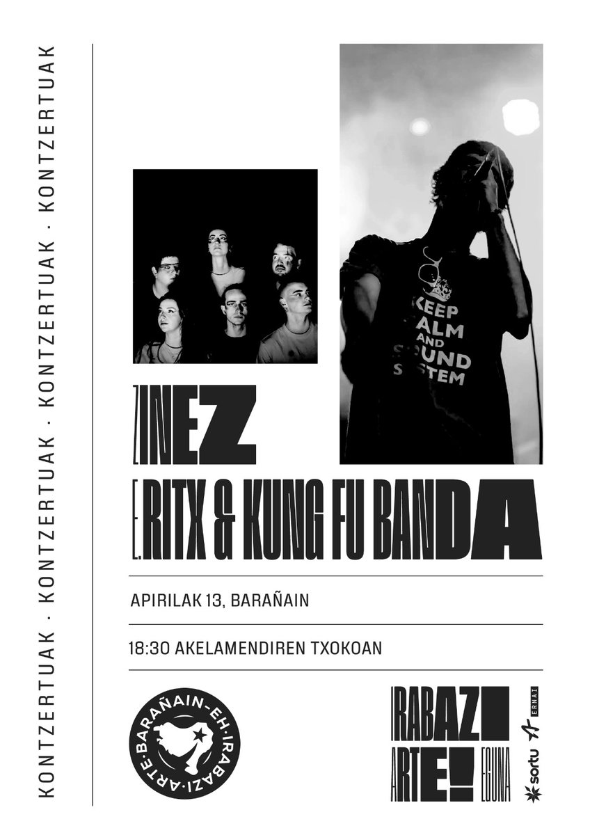 Apirilaren 13an Kung Fu Bandarekin estreinatuko gara Barañainen Zinez Taldearekin batera ! Animatu zaitezte 🔥 ! El 13 de Abril nos estrenaremos en Barañain con la Kung Fu Banda junto con el grupo Zinez ! Animarse 🔥 !!