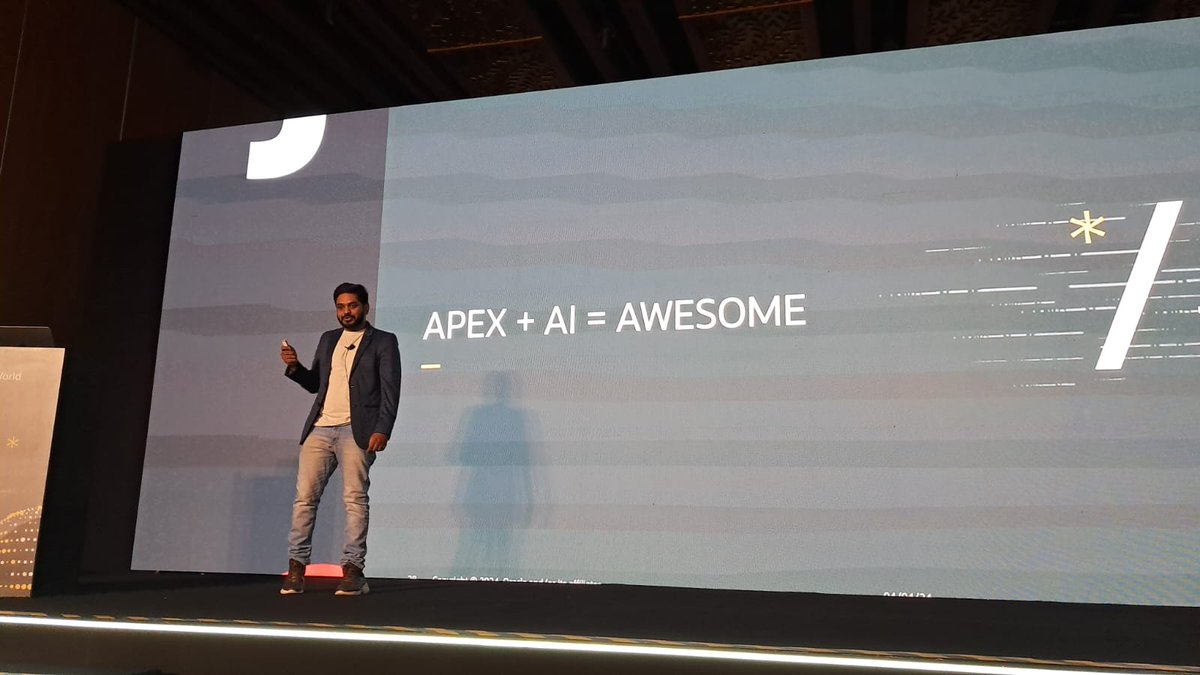 maathratnc's tweet photo. We had the honour of attending Oracle DevLive Bangalore, where the theme was 'Build With Data and AI.' It was an enlightening experience with engaging keynotes, insightful hands-on labs, and sessions focused on AI integration in Oracle APEX and Oracle Cloud AI offerings.#orclapex https://t.co/8OAZIpAETB