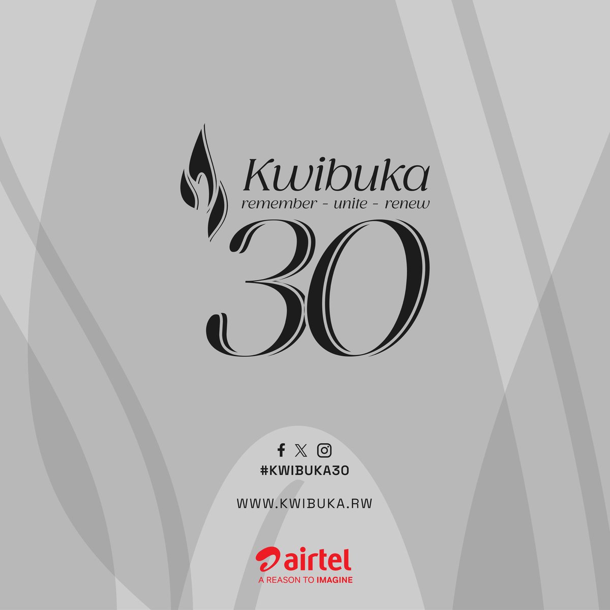 As we enter the commemoration week, Airtel Rwanda stands with the people of Rwanda. We remember those lost in the 1994 Genocide Against the Tutsi and honor their memory. Our hearts are with the survivors. #Kwibuka30