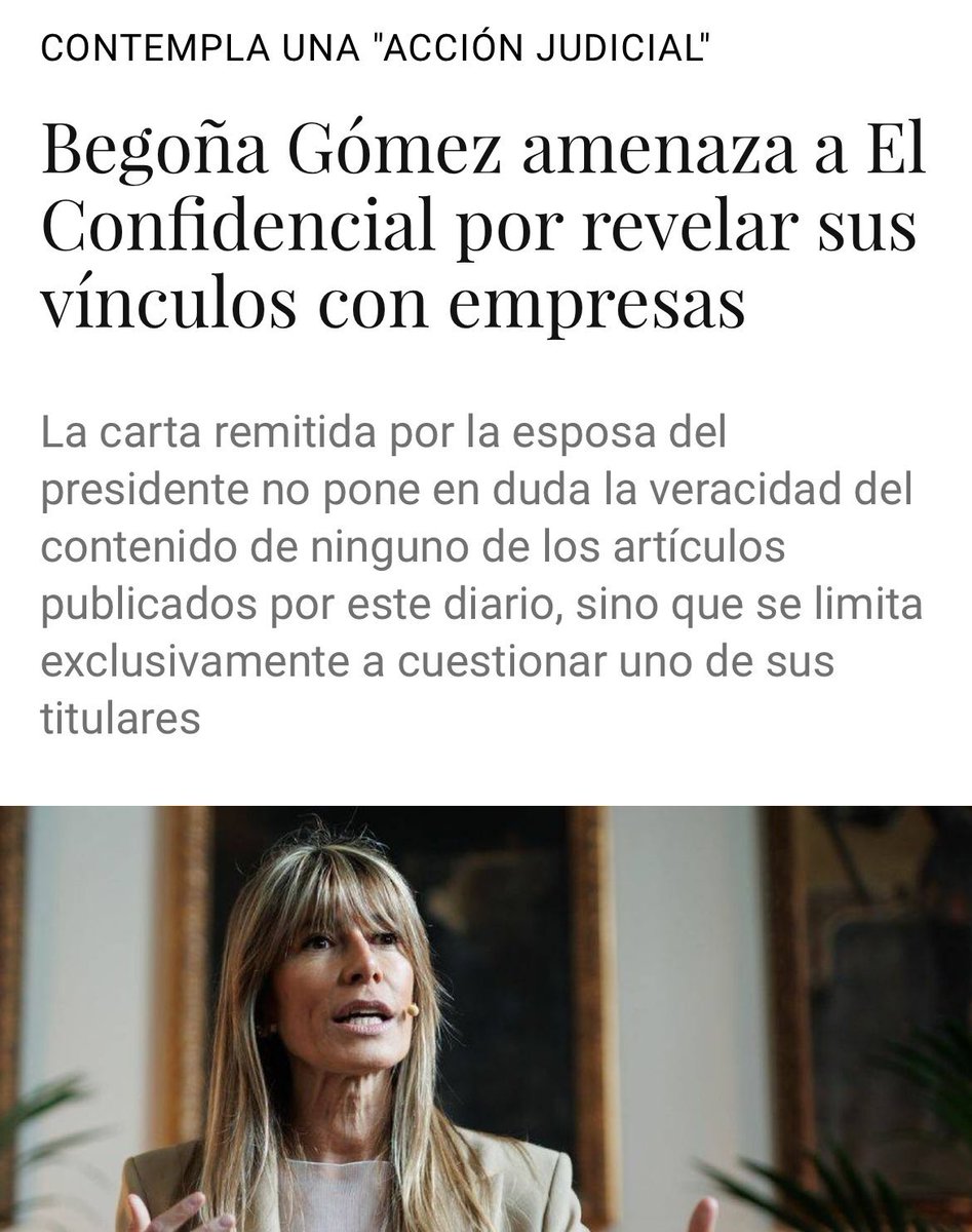 Lo fuerte no son sólo los supuestos chanchullos de tráfico de influencias de Begoña: es la frescura y el sentimiento de impunidad del matrimonio “Sanchescu” porque les apoyan el separatismo, el terrorismo y el narco.