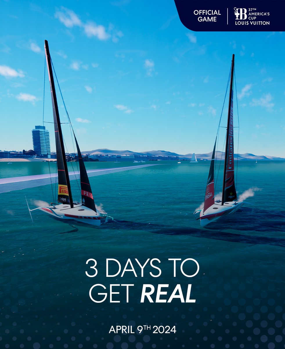 #ACSailing is for those who dream of the high seas and the thrill of competition 🌊 Only 3 days left until you can experience the #americascup in a whole new way. PRE-SAVE NOW 👉rb.gy/xru79a #AmericasCupEseries