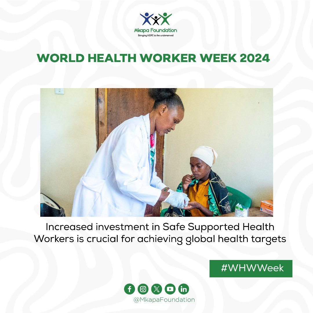 We celebrate World Health Worker Week by recognizing the importance of creating safe working conditions for the health workers who are performing noble tasks for our communities. Happy World Health Day #WHWW2024 #WHWW #WHD2024