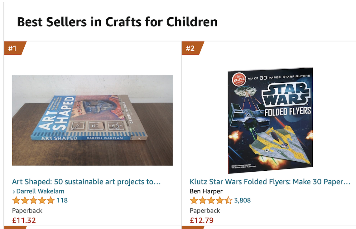 This is the only time in my life where I'll hold a higher chart position than 'Star Wars', so I'm leaving it here for posterity. 😮😂😂😂 amazon.co.uk/Art-Shaped-sus…