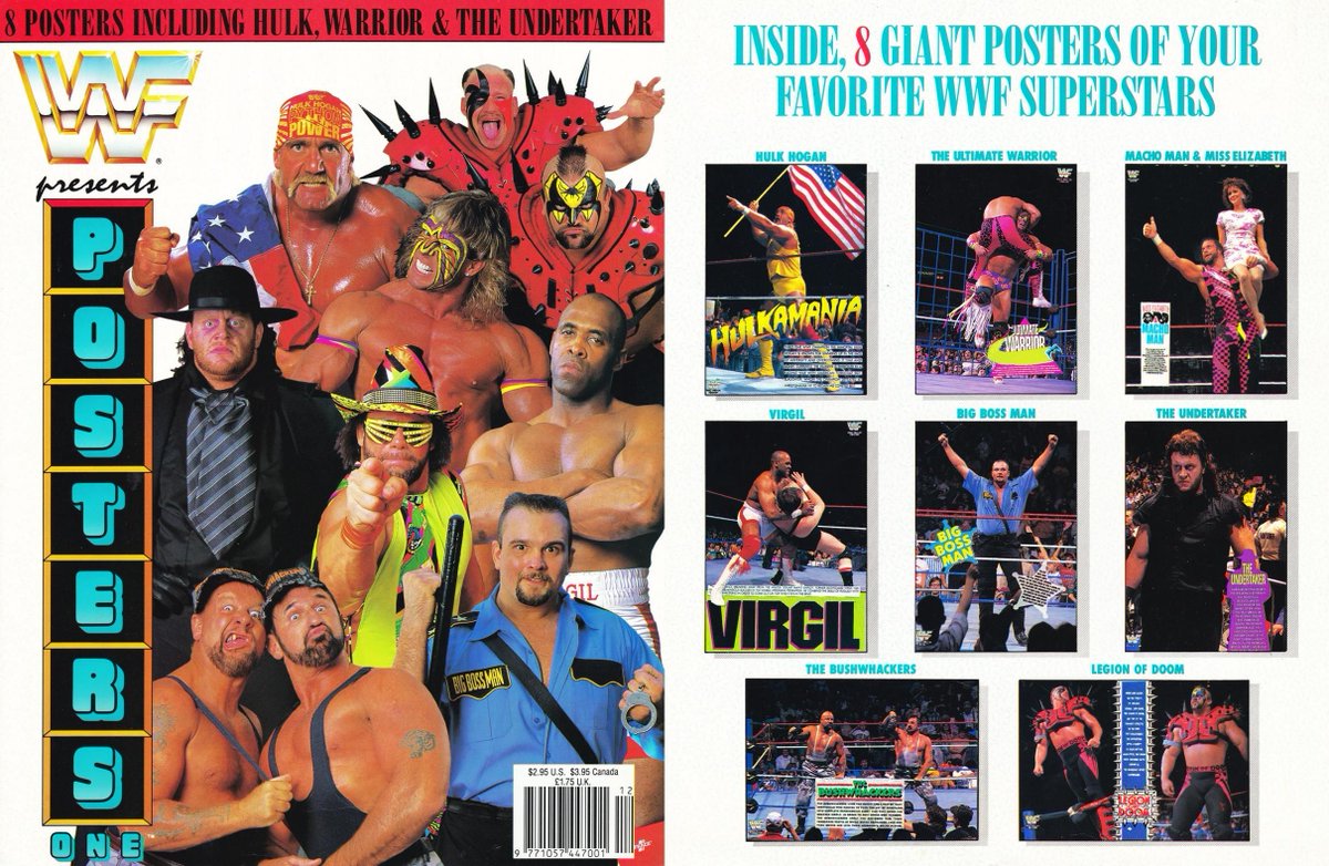 Grab a copy of WWF Posters Vol. 1 for giant pin-ups of your favorite WWF Superstars! 📌 #WWF #WWE #Wrestling #Bushwhackers #Virgil #HulkHogan #UltimateWarrior #RandySavage #BigBossMan #LegionofDoom #Undertaker