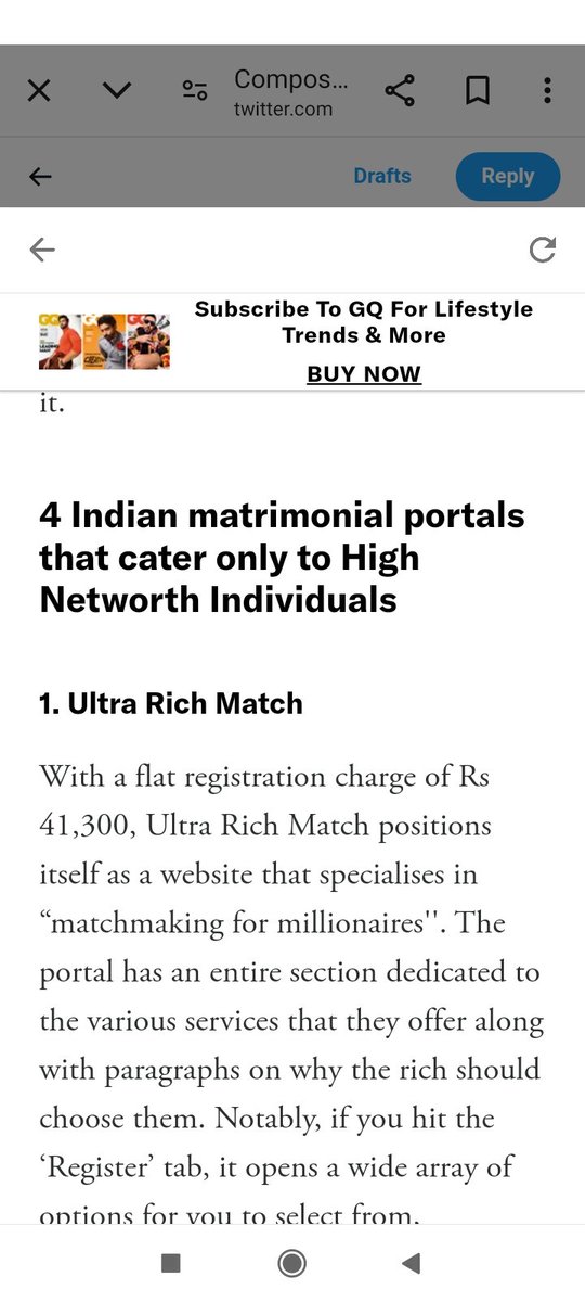 @EAnjuK @MrSinha_ @Savitritvs @RavindraPanchol @safarnama777 @nair_nandu08 @chimnibai But, Bharat Matrimony, And Other Marriage Sites Will Blame Priests For Over Charging While they Charge More Than Lakh in Their Diamond packages