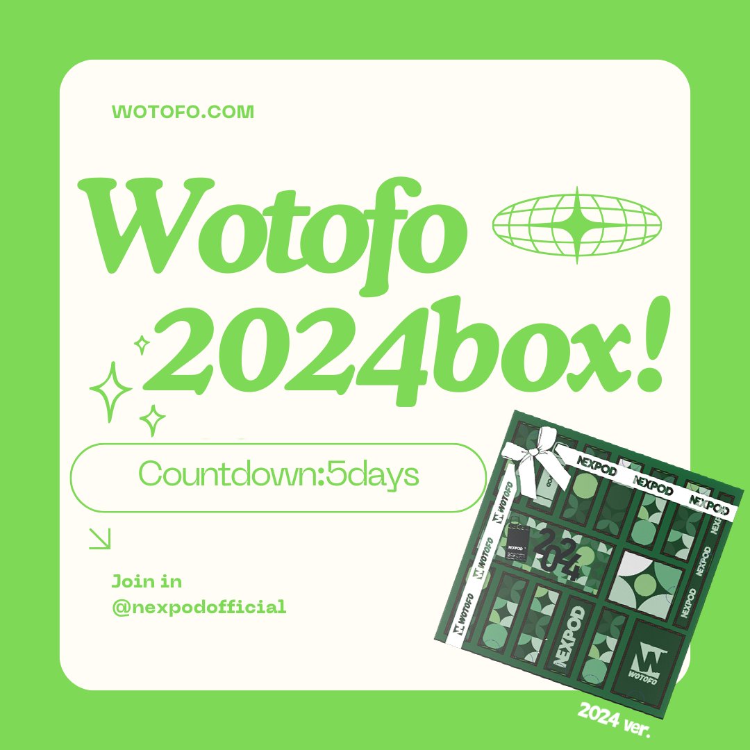 WOTOFO 2024BOX campaign countdown remaining 5 days Please follow ins：@nexpod_official and participate in the top post activity Get your gift💚 instagram.com/nexpod_officia… #wotofo #nexpod #giftbox #vapegift #vaping #vapeactivity #vapegame #vape #vapers