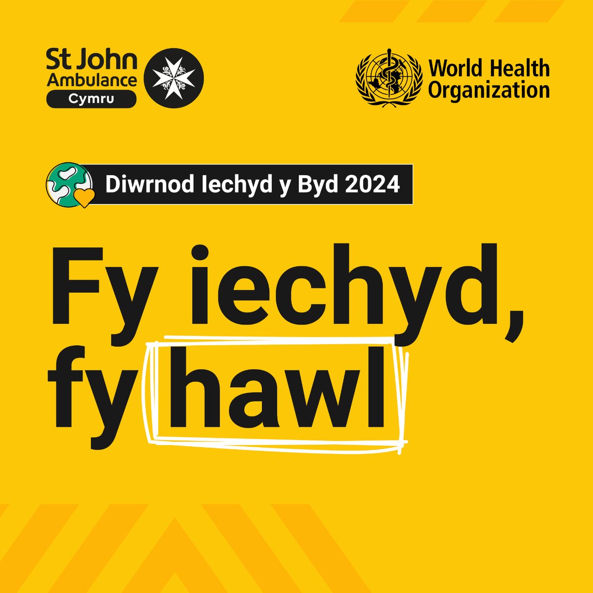 Today marks World Health Day 2024. 🌎 As the first aid charity for Wales, we're working hard to improve the health and wellbeing in communities across the country through lifesaving first aid treatment, training and transport. 🚑 #WorldHealthDay2024 #MyHealthMyRight