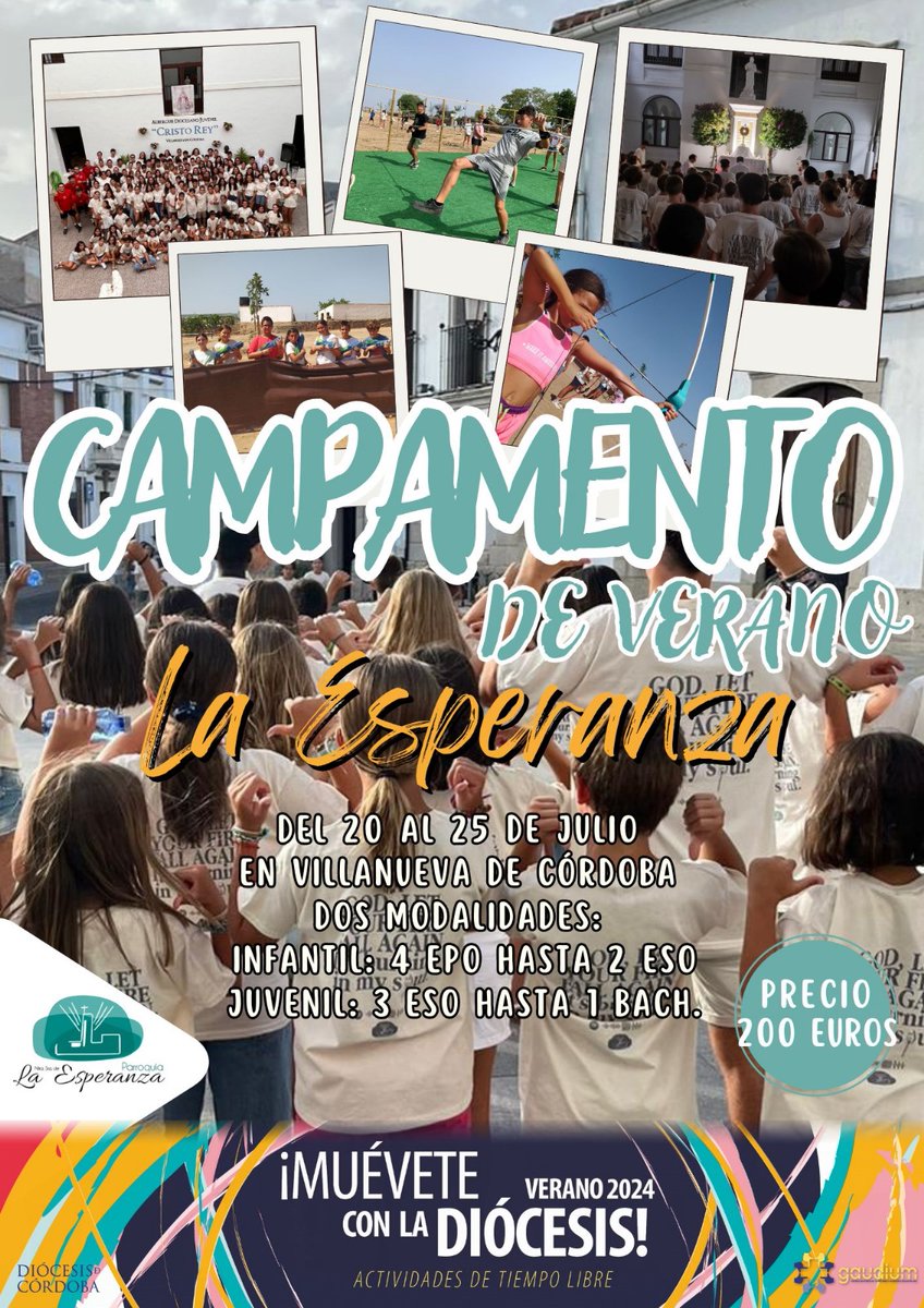 Campamentos de Verano "La Esperanza" 
Para inscribirse o información: escuelagaudium.com/producto/v05es…