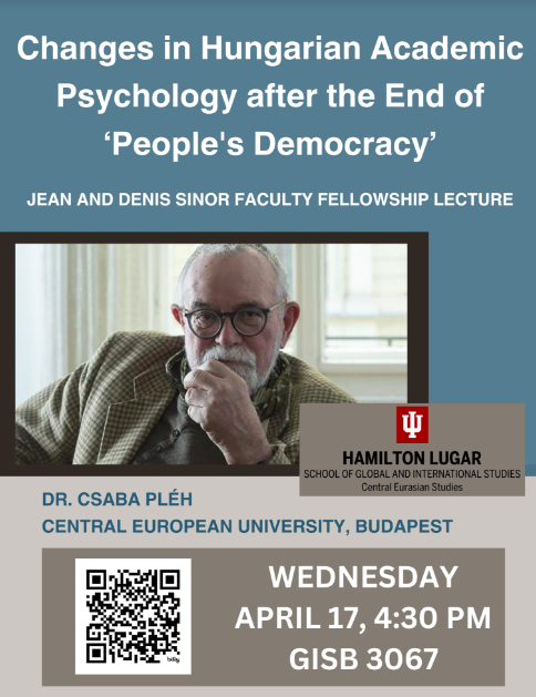 ESHHS82's tweet photo. Online lecture!
ESHHS Member Csaba Pléh will present the spring 2024 Sinor Lecture Changes in Hungarian academic psychology after the end of ’people's democracy’ on Wednesday, April 17 @ 4:30 https://t.co/UDdkNGv2ke