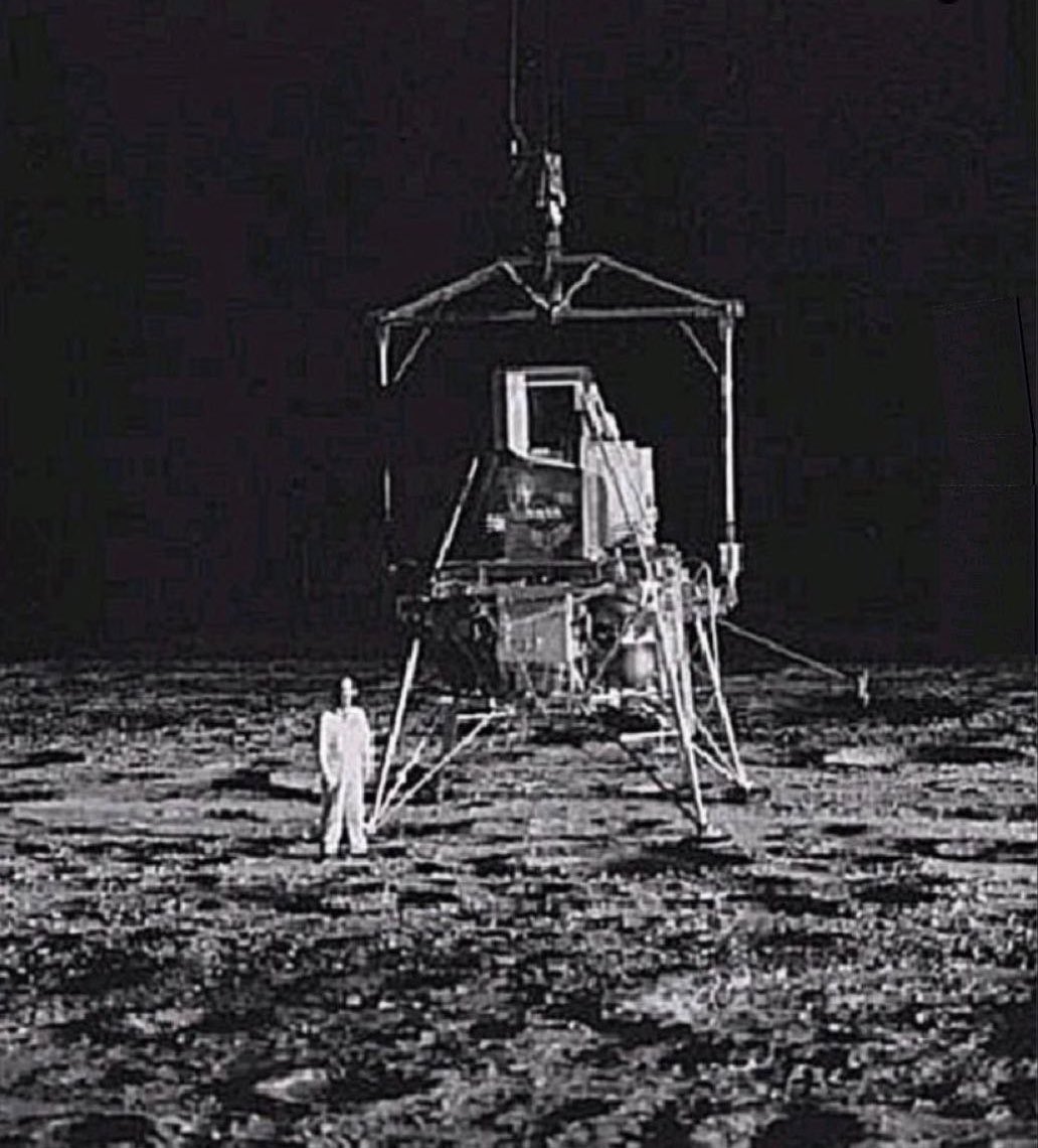 First image of the real moon landing.
  
#MoonLandingHoax #NasaLies