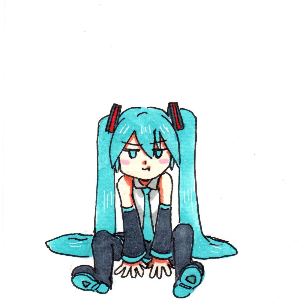 初音ミク「しくじり、やらかし、失敗、それと不満そんなものは続けていれば、この先いくらでも出」|あらがいのイラスト