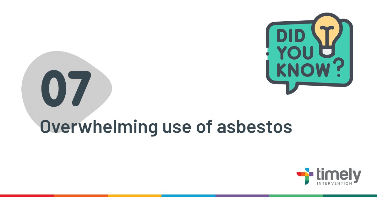 Asbestos was used extensively towards the end of the 21st century, as a result, it can be found in almost any part of a building, including Insulation, Artex, Ceilings and Tiles, Floor cavities, Roofs, Pipes, Boilers, and Cement panels. #asbestosawareness #healthandsafety