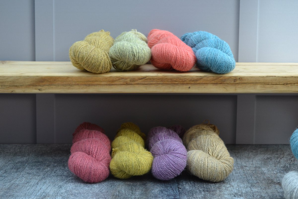 Less than 3 weeks until @Wondwerwoolwales, 27/28 April. See all our hand dyed yarn in Hall 3, Stand W13 Some of our 20 gram skeins in 5 skein bundles. All hand dyed yarn, and dyed only with natural dyes. Choose a Bundle or make your own. #MHHSBD #campaignforwool #choosewool